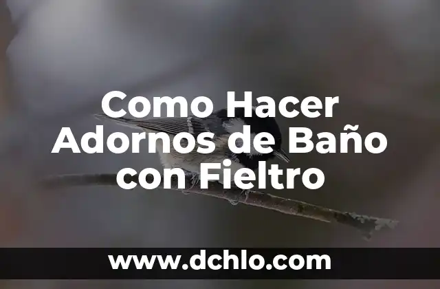 Cómo hacer el baño de color 5 Como Hacer Adornos de Baño con Fieltro