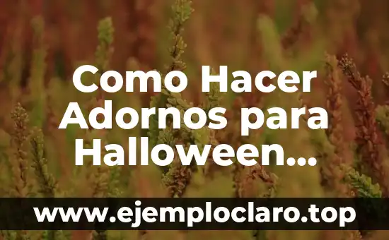Cómo hacer adornos para el 14 de Febrero 5 Como Hacer Adornos para Halloween Caseros