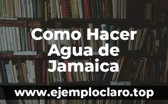 Como Hacer Agua de Jamaica