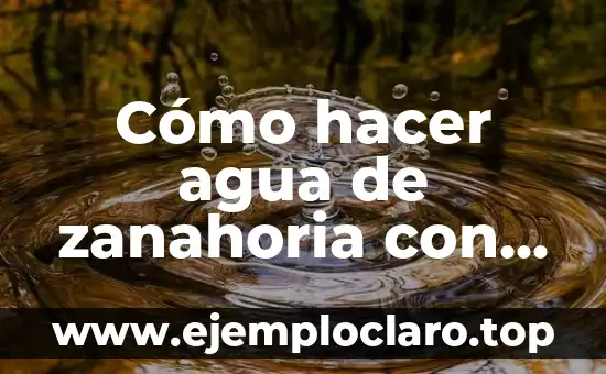 Cómo hacer agua de zanahoria con naranja