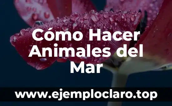 Cómo Hacer Animales del Mar