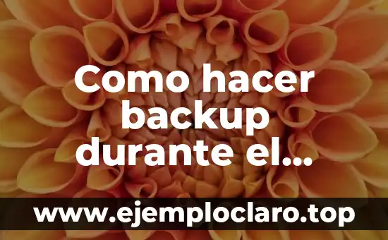 Como hacer backup durante el inicio en Windows 10