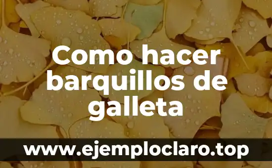 Como hacer barquillos de galleta