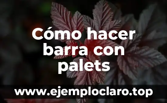 Cómo hacer cadenas para tejer 6 Cómo hacer barra con palets