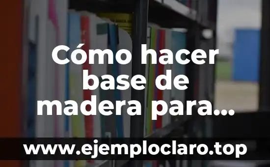Cómo hacer base de madera para estanque de agua