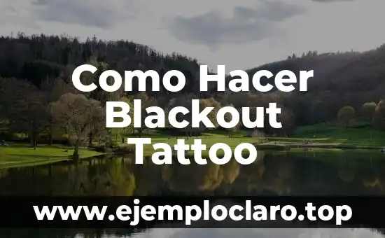 Como Hacer Calco Tattoo 5 Como Hacer Blackout Tattoo