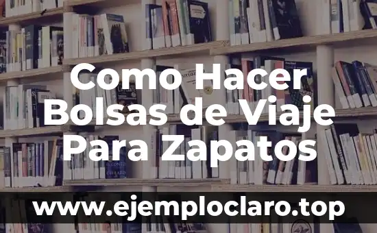 Como Hacer Bolsas de Viaje Para Zapatos