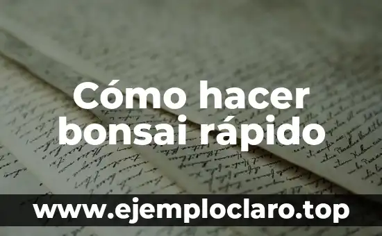 Cómo hacer un bonsai de buganvilias 3 Cómo hacer bonsai rápido