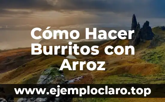 Cómo Hacer Burritos con Arroz