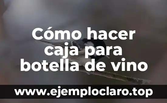 Cómo hacer caja para botella de vino