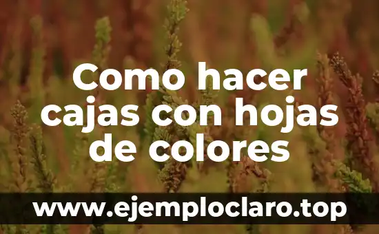 Como hacer cajas con hojas de colores