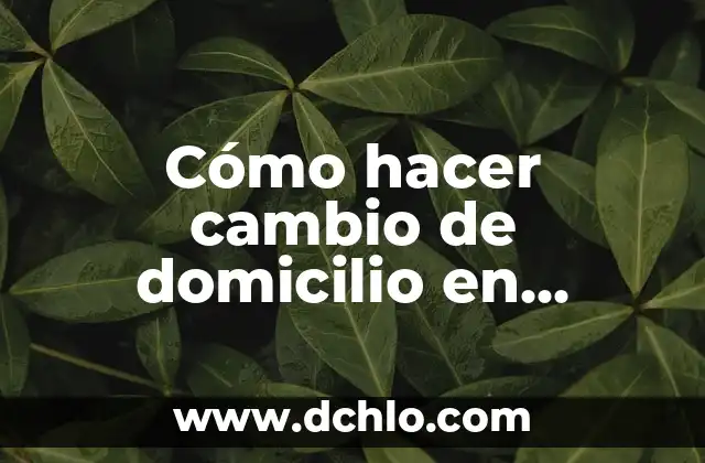 Menaje de Domicilio Familiar Significado 4 Cómo hacer cambio de domicilio en Hacienda