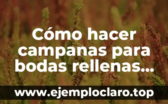 Cómo hacer campanas para bodas rellenas de arroz