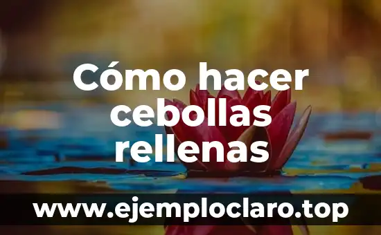 Cómo hacer cebollas rellenas