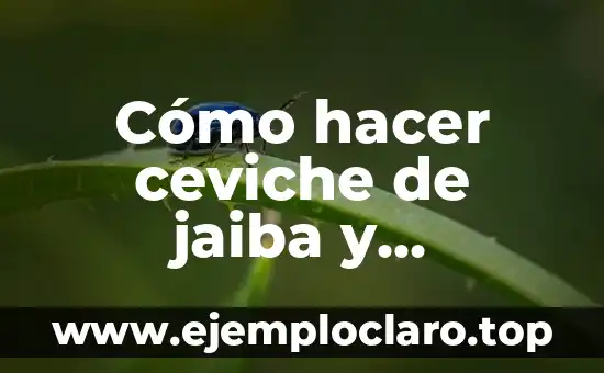 Cómo hacer coctel de camarón en salsa rosada 5 Cómo hacer ceviche de jaiba y camarón