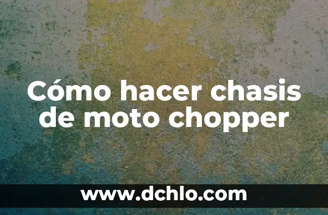 Significado del Manubrio de Moto 3 Cómo hacer chasis de moto chopper