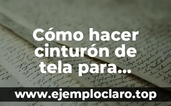 Cómo hacer un manuscrito de un libro 8 Cómo hacer cinturón de tela para vestido