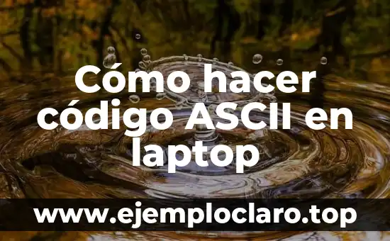 Cómo hacer más rápida una laptop vieja 5 Cómo hacer código ASCII en laptop