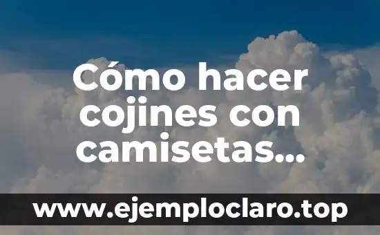 Cómo hacer cojines con camisetas viejas