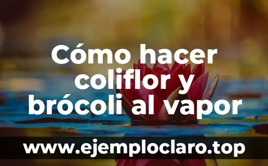 Cómo hacer brócoli en crema 3 Cómo hacer coliflor y brócoli al vapor