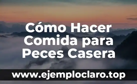 Cómo Hacer Comida para Peces Casera