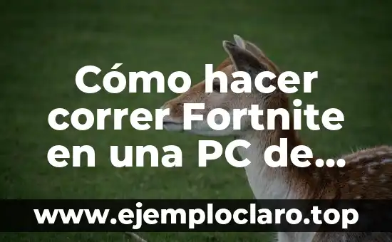 Cómo hacer correr Fortnite en una PC de bajos recursos