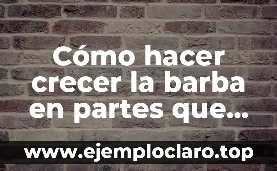 Significado de la Descarga de Partes Individuales 3 Cómo hacer crecer la barba en partes que no crece