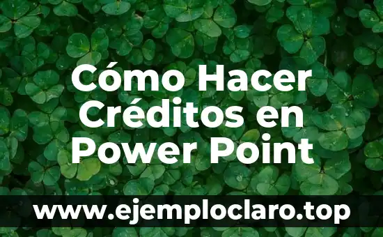 Cómo hacer esquemas bonitos en Power Point 5 Cómo Hacer Créditos en Power Point