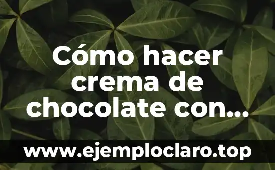 Cómo Hacer Trufas de Chocolate 7 Cómo hacer crema de chocolate con mantequilla