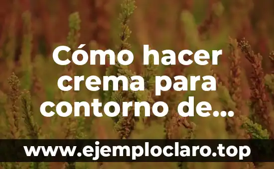 Contorno en confección de ropa: Un concepto esencial en la moda 5 Cómo hacer crema para contorno de ojos