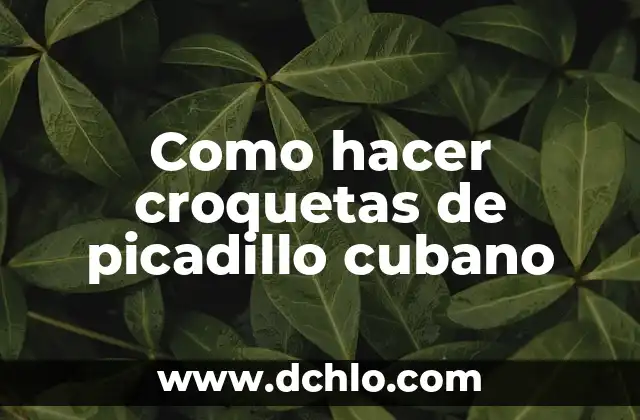 Cómo hacer las croquetas de papa con atún 4 Como hacer croquetas de picadillo cubano