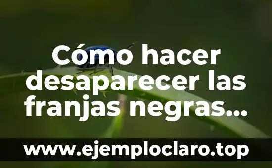Cómo hacer desaparecer la inchazón de un golpe rápido 6 Cómo hacer desaparecer las franjas negras de los videos