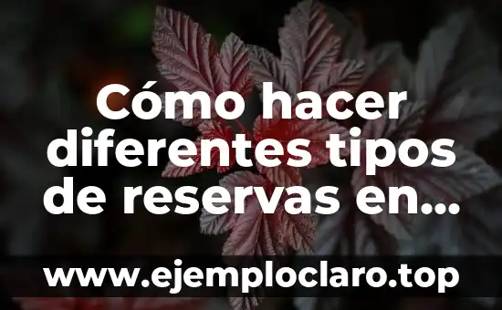 Cómo hacer diferentes tipos de reservas en WordPress