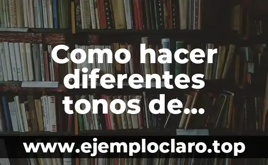 Como hacer diferentes tonos de morado