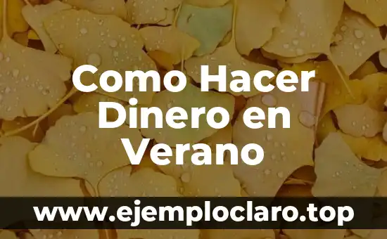 Cómo hacer cursos de verano 5 Como Hacer Dinero en Verano