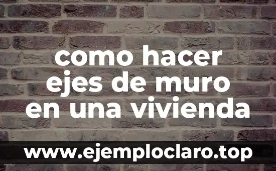 como hacer ejes de muro en una vivienda
