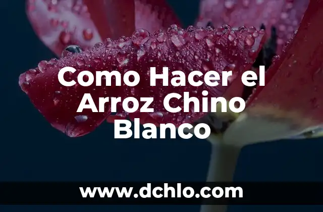 Cómo hacer una tesis de un ensayo literario 3 Como Hacer el Arroz Chino Blanco