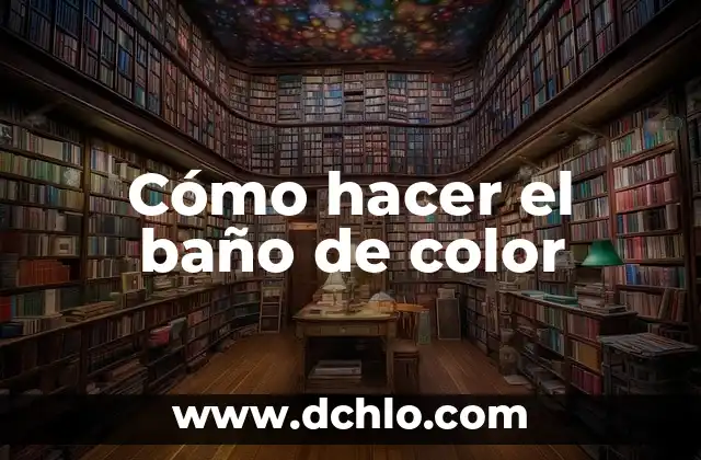 Cómo hacer instalación de agua en el baño 3 Cómo hacer el baño de color
