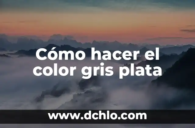 El mágico gris de las hadas y su significado 3 Cómo hacer el color gris plata