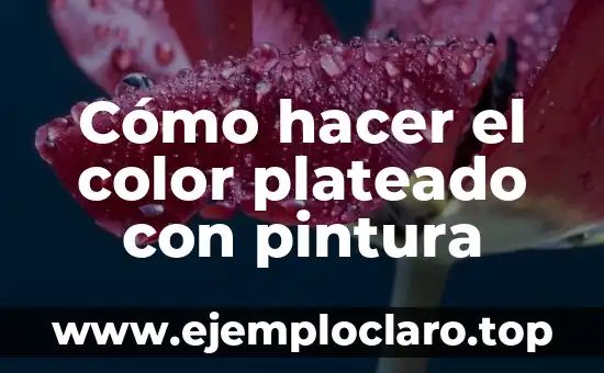 Cómo hacer el color plateado con pintura