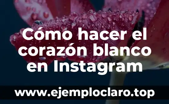 Cómo hacer el corazón blanco en Instagram