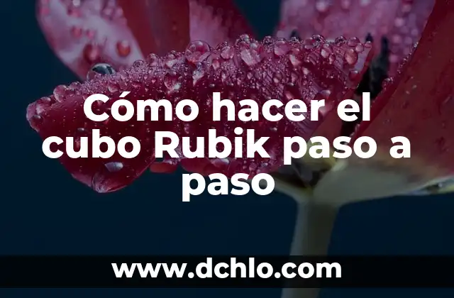 Cómo hacer conitos que salga humo por abajo 6 Cómo hacer el cubo Rubik paso a paso