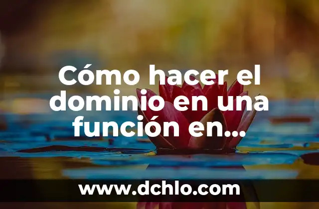 La Función de la Escuela y su Significado en la Sociedad 4 Cómo hacer el dominio en una función en GeoGebra