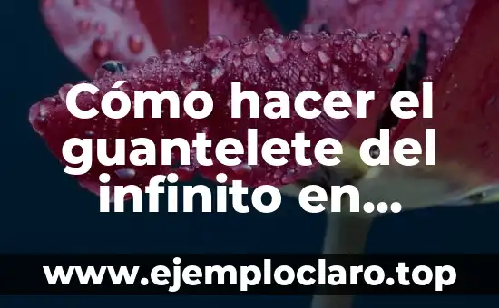 Cómo hacer un baño en Minecraft sin mods ni comandos 5 Cómo hacer el guantelete del infinito en Minecraft con comandos