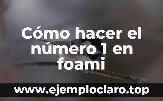 Cómo hacer el número 1 en foami