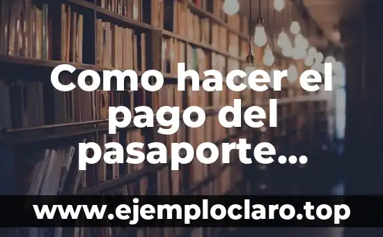 Introducci贸n al Concepto de Comprobante de Pago de Derechos 3 Como hacer el pago del pasaporte mexicano