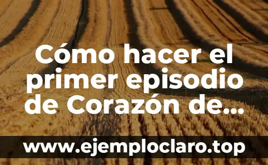 Cómo hacer el primer episodio de Corazón de Melón Instituto