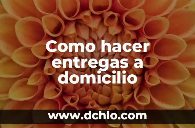 Menaje de Domicilio Familiar Significado 5 Como hacer entregas a domicilio