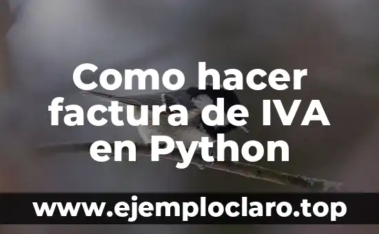 Como hacer cálculo para agregar IVA a un precio 8 Como hacer factura de IVA en Python