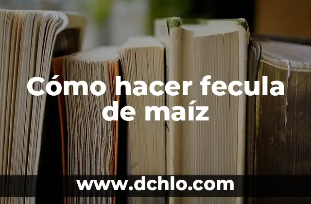 Cómo hacer tortitas de maíz tierno 7 Cómo hacer fecula de maíz